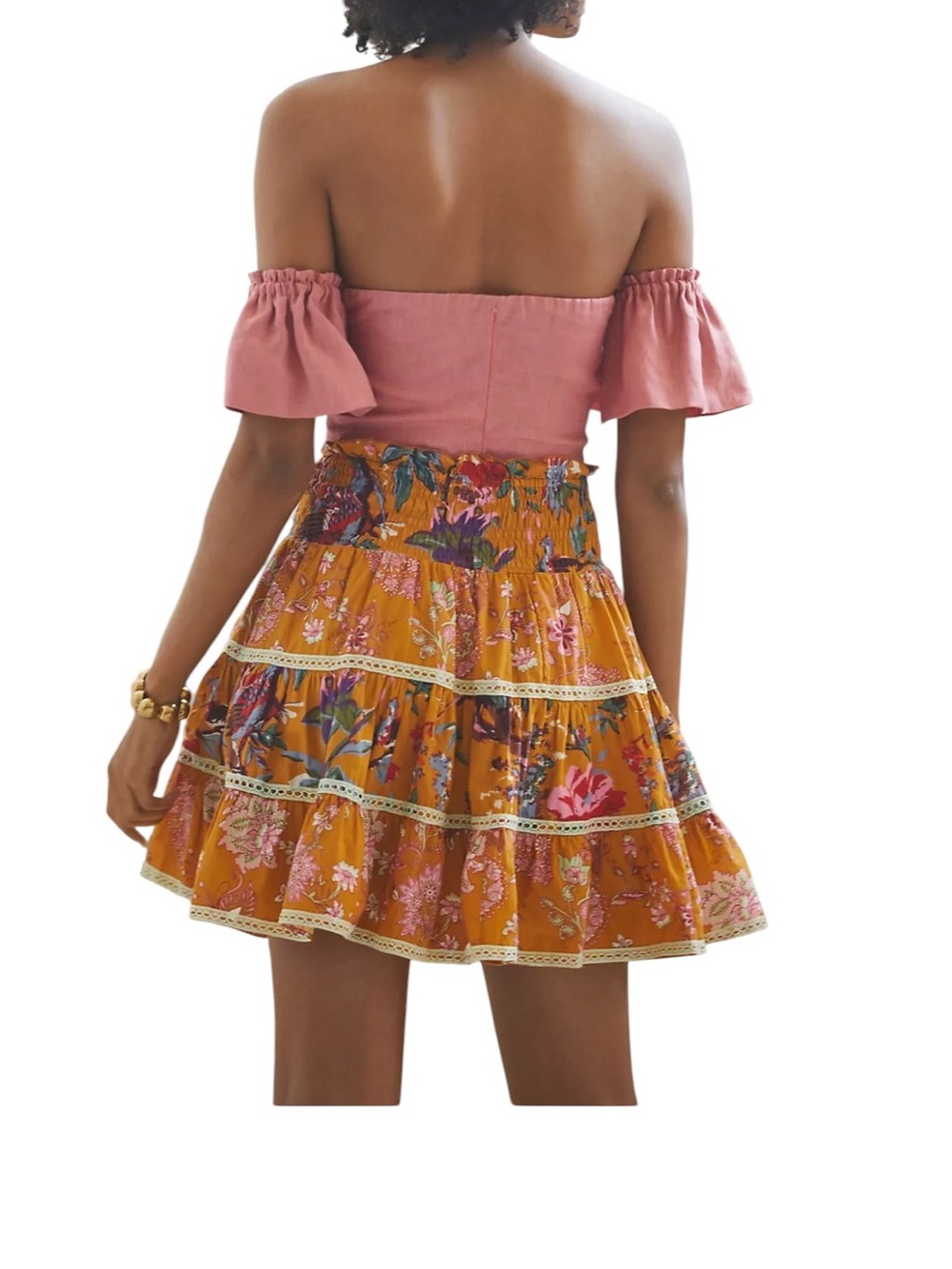 Let Me Be by Anthropologie Mixed Print Mini Skirt Size Small - Picture 2 of 6